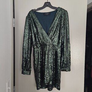 Emerald green sparkle dress